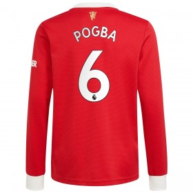 Jalkapallo Pelipaidat Manchester United Paul Pogba 6 Kotipaita 2021-2022 Pitkähihainen